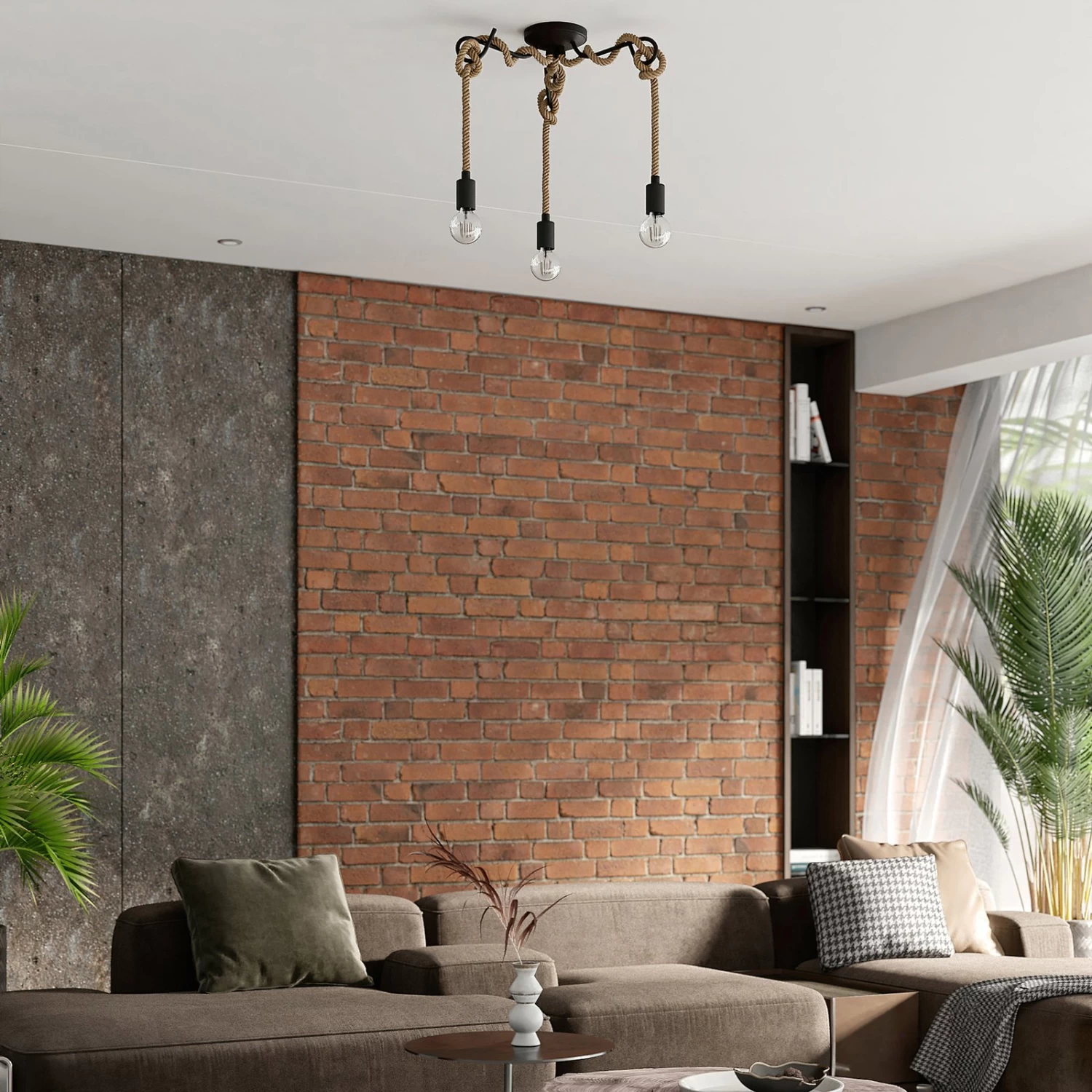 Lucande Ropina Deckenleuchte, Dreiflammig â Bild 3