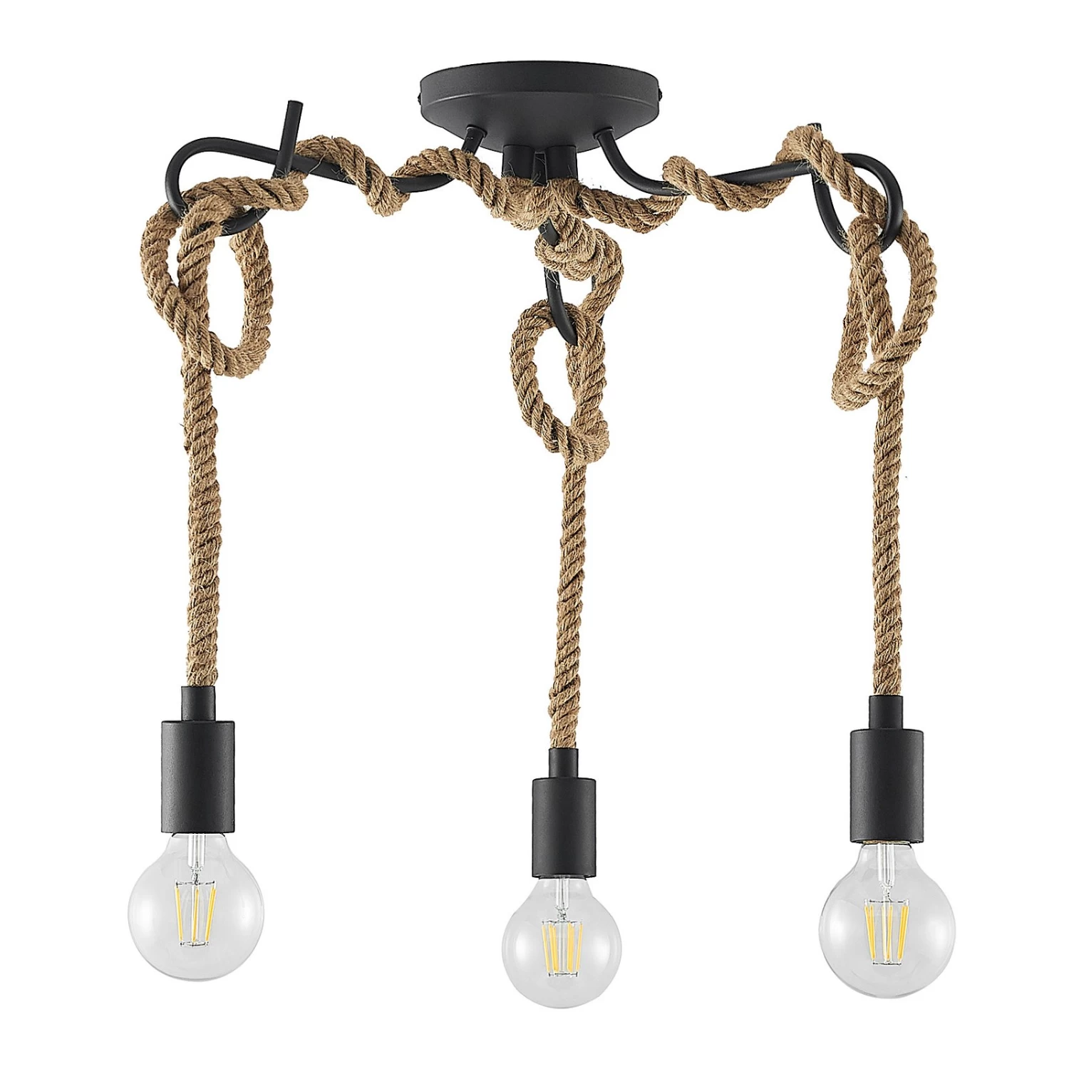 Lucande Ropina Deckenleuchte, Dreiflammig â Bild 4