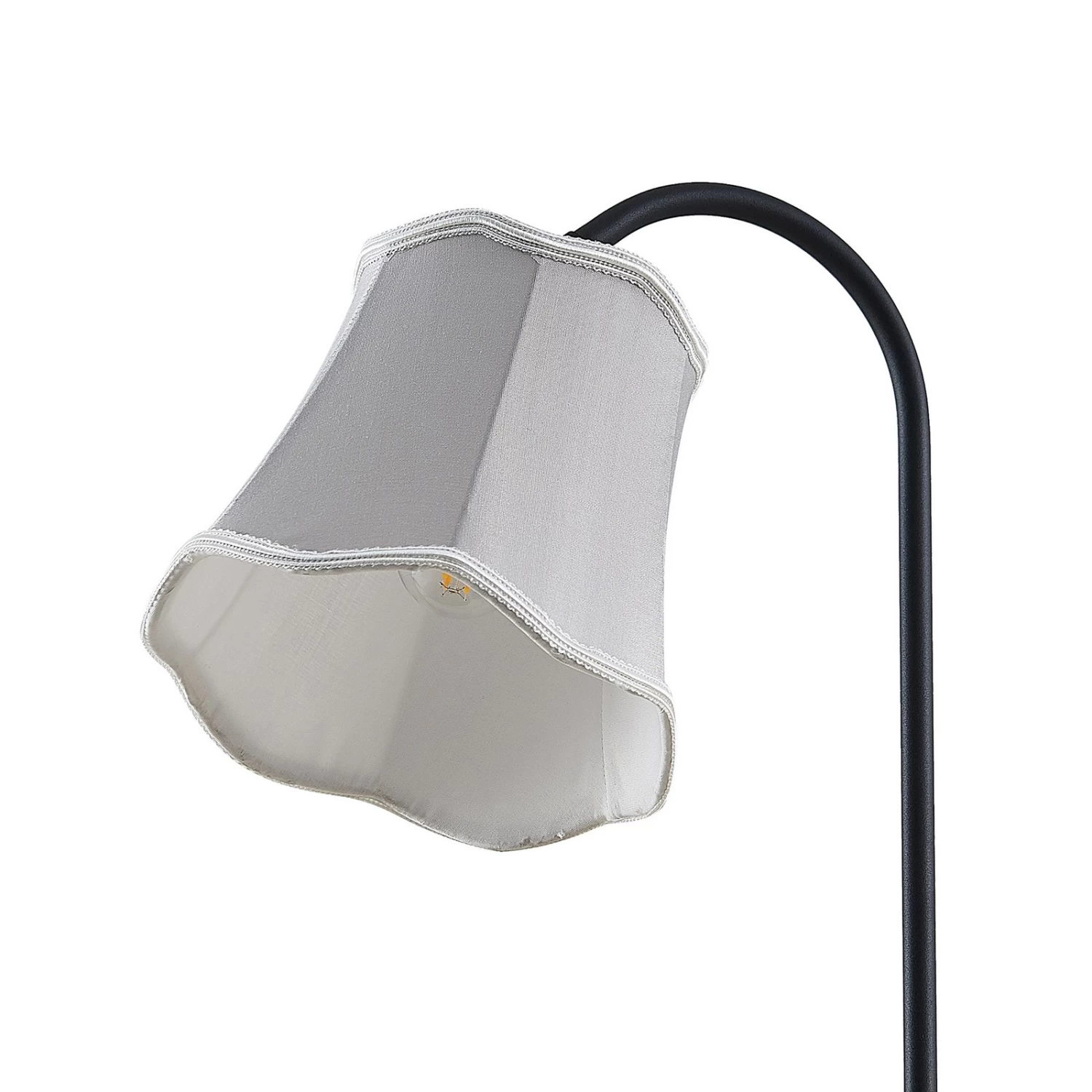 Lucande Binta Stofftischlampe, Vintage, Silbergrau â Bild 6