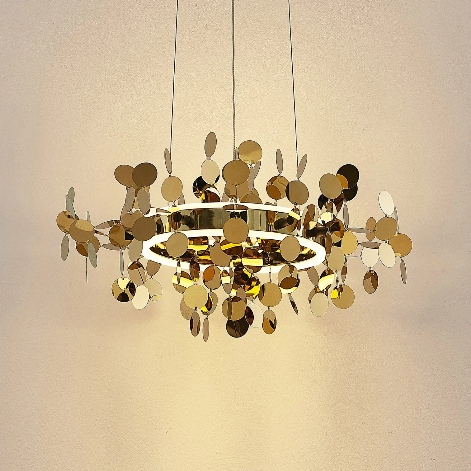 Lucande Glimmo LED-Pendelleuchte, Schwarz, Messing â Bild 6