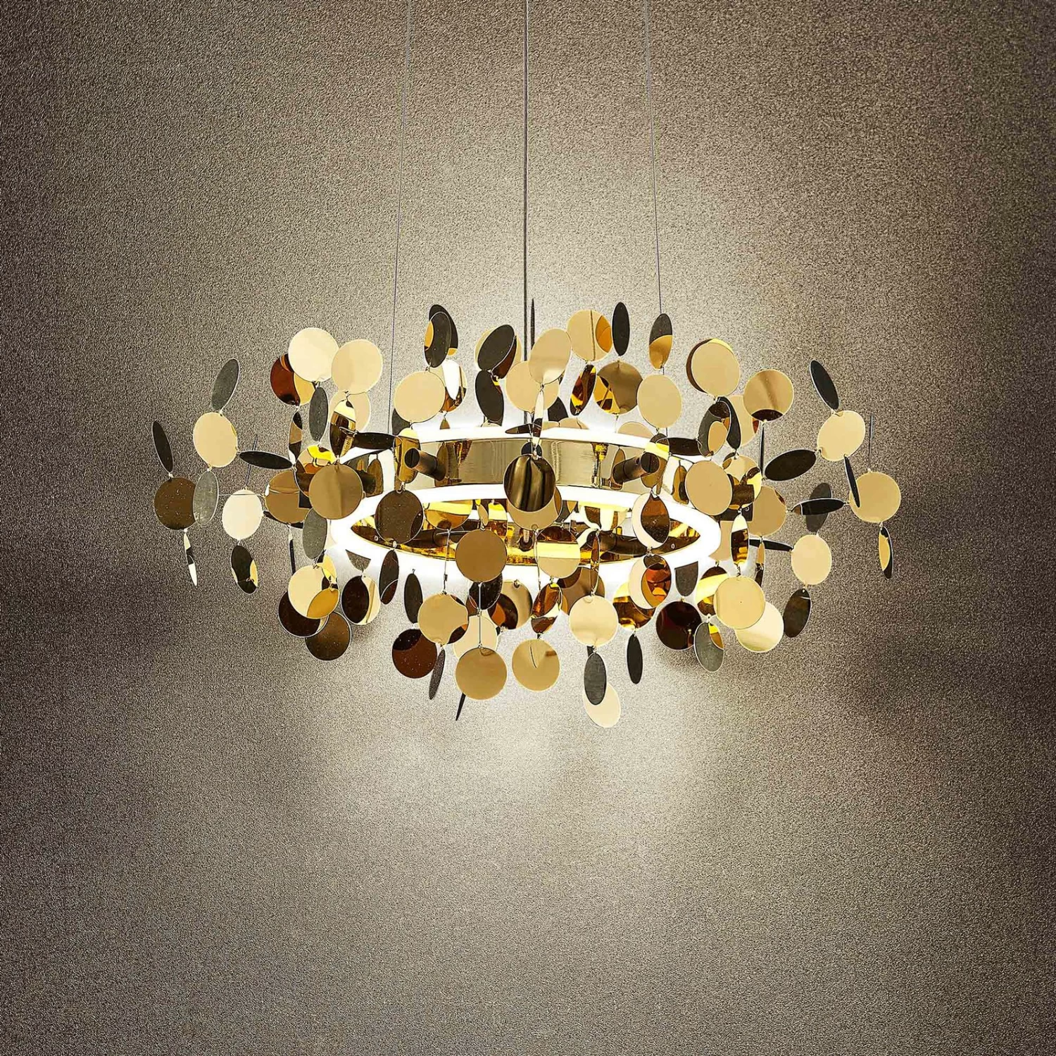 Lucande Glimmo LED-Pendelleuchte, Schwarz, Messing â Bild 7