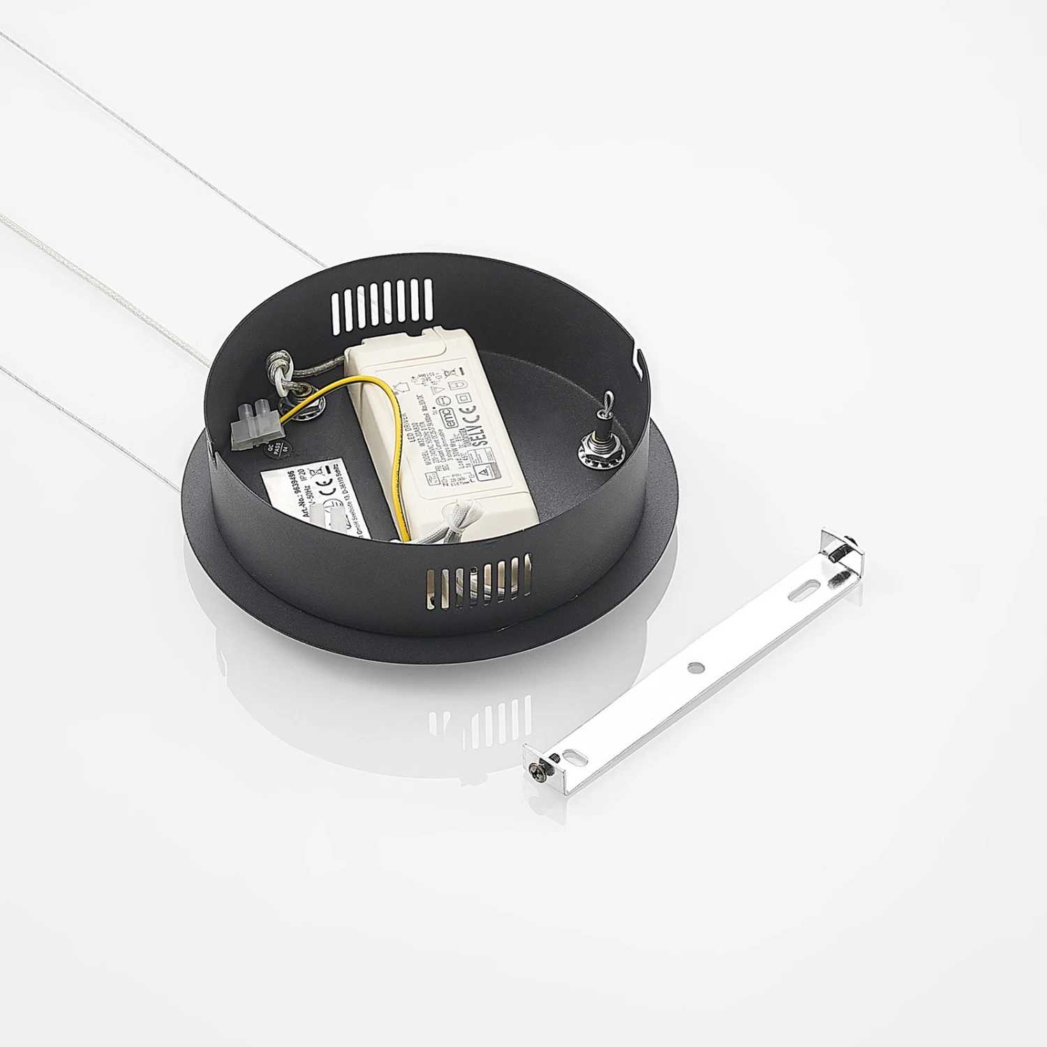 Lucande Glimmo LED-Pendelleuchte, Schwarz, Messing â Bild 9