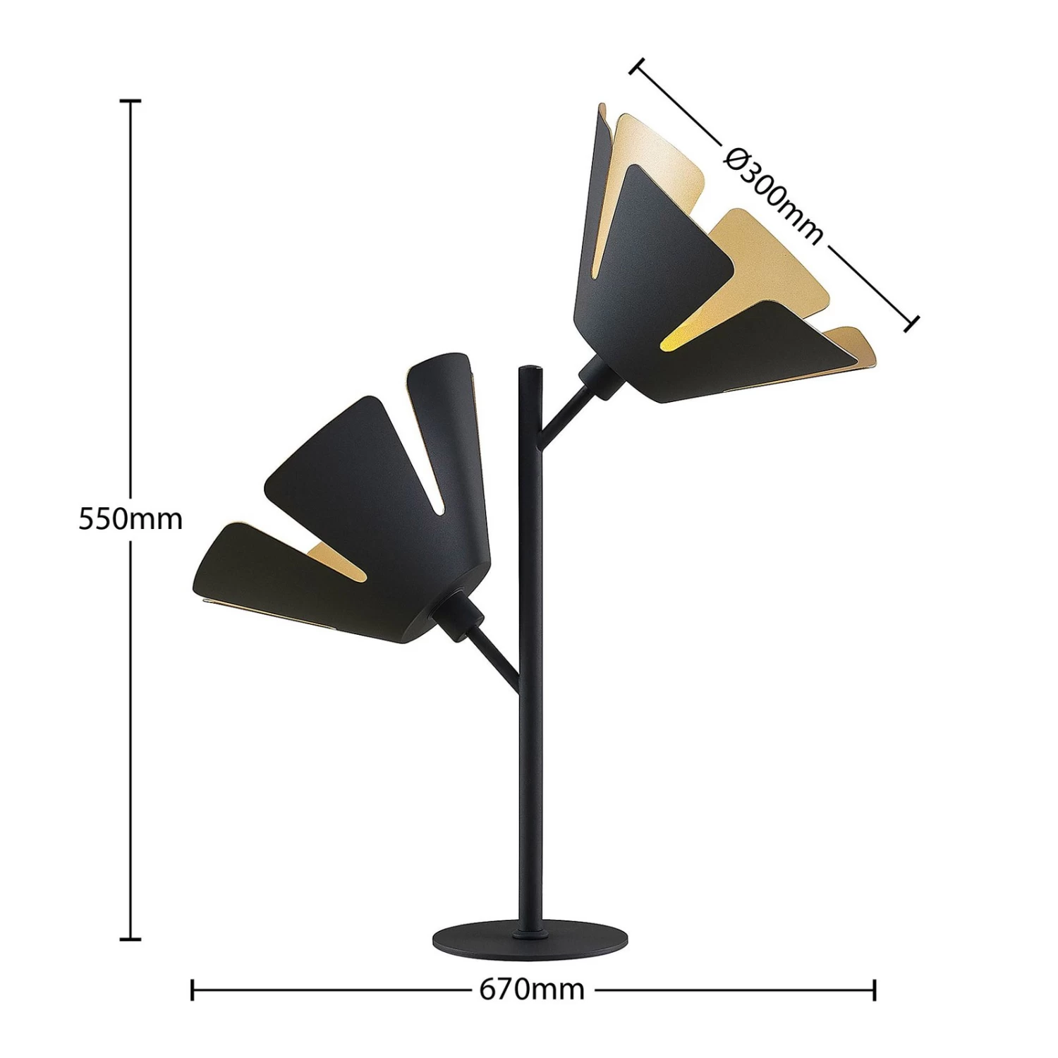 Lucande Jemmily Tischleuchte, Zweiflammig â Bild 5