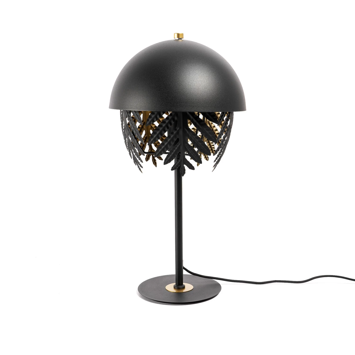 Lucande Aparas Tischlampe Blattoptik, Schwarz-gold â Bild 3
