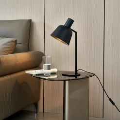 Lucande Servan Tischlampe Aus Schwarzem Eisen