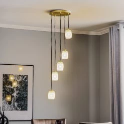 Lucande Taylan Hängeleuchte 5-flammig Rondell