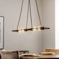 Lucande Tornike Hängeleuchte, Vierflammig, Stahl