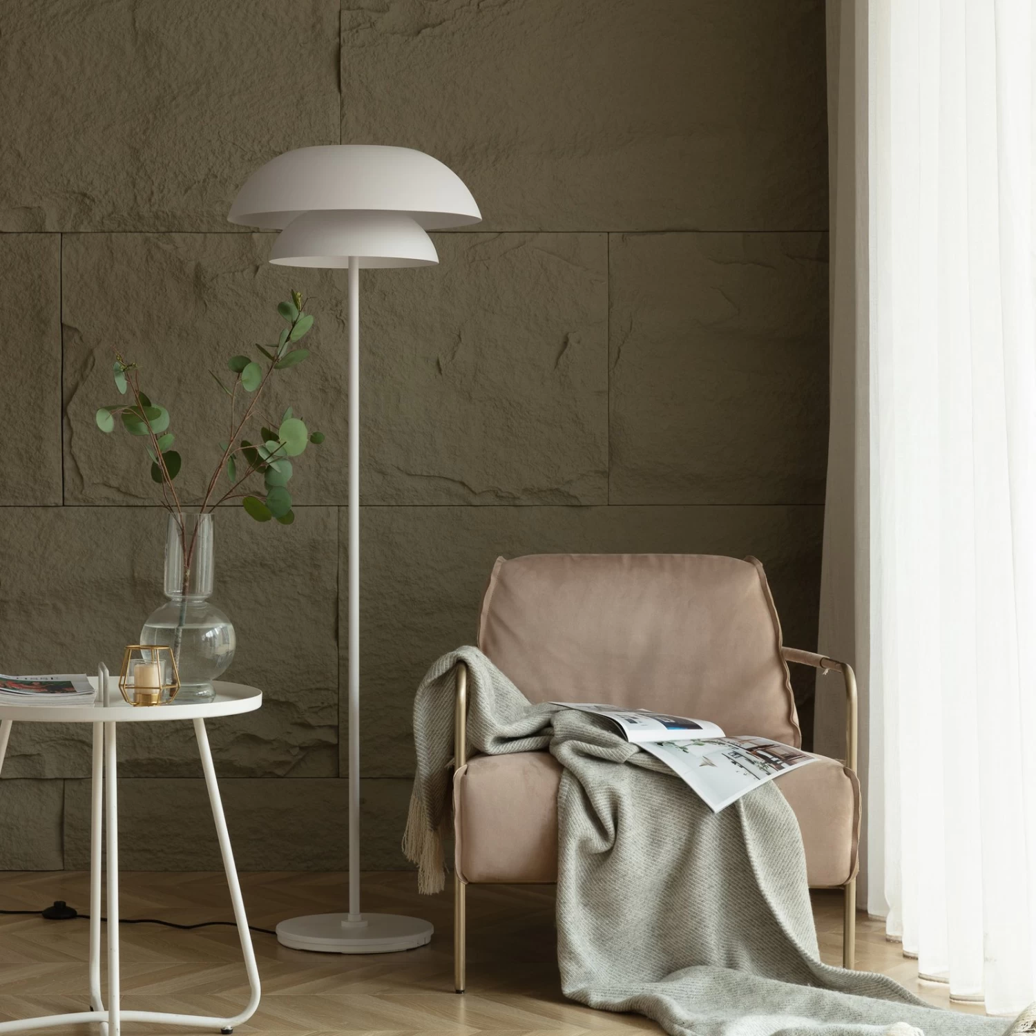 Lucande Kellina Stehleuchte In Weiß – Bild 3