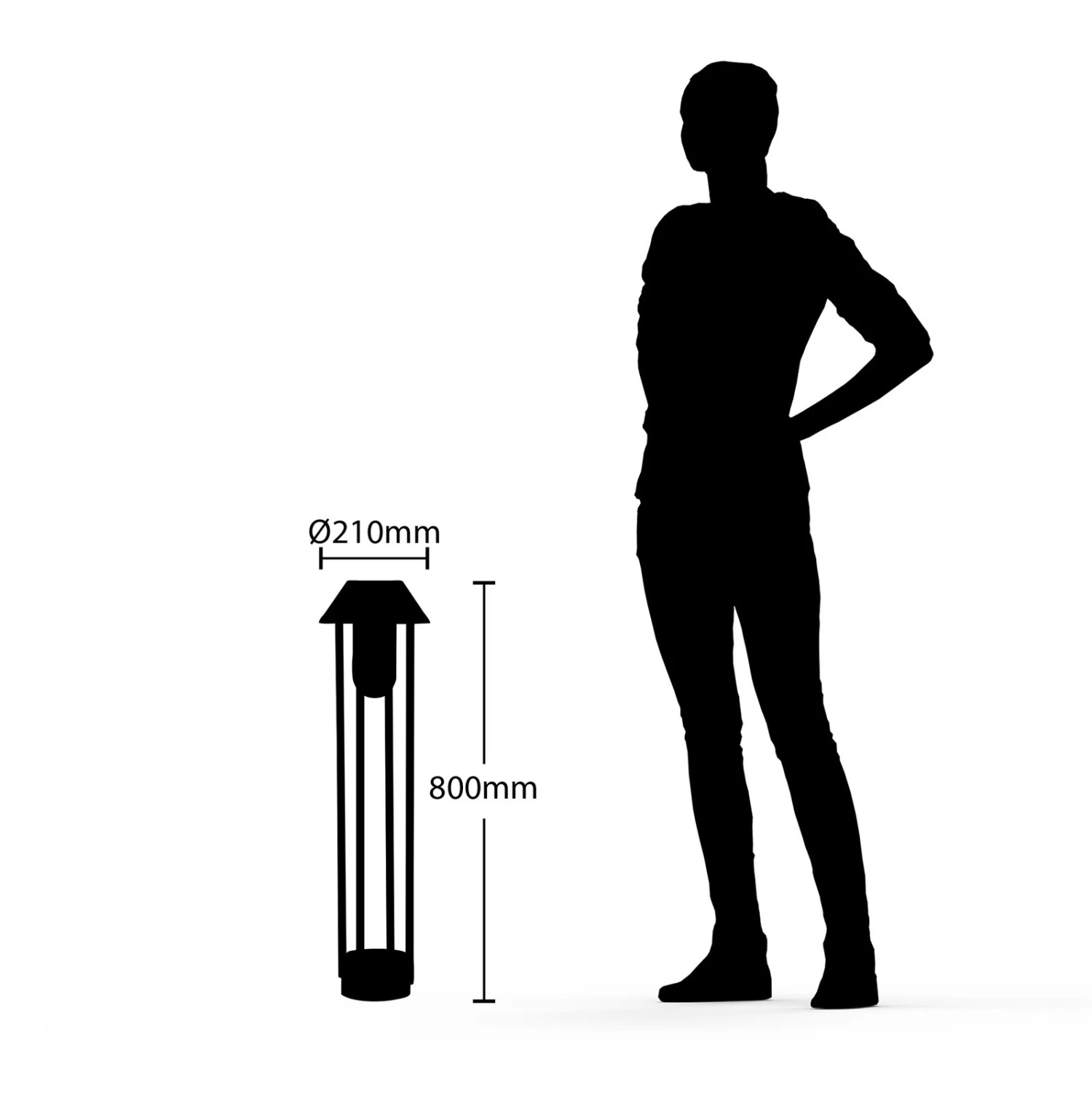 Lucande Olinum Wegeleuchte, Dunkelgrau â Bild 7