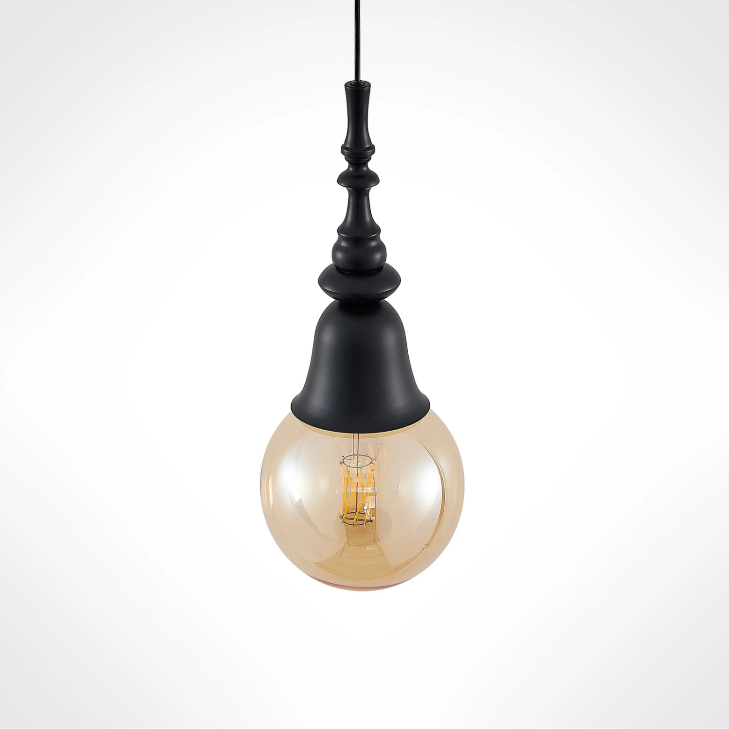 Lucande Gesja Pendellampe Schirmlos, 2-fl.,schwarz – Bild 5