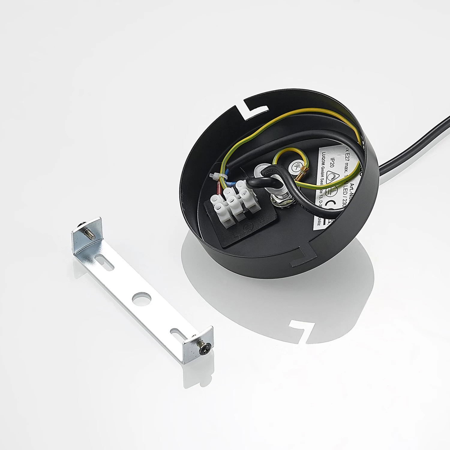 Lucande Gesja Pendellampe Schirmlos, 2-fl.,schwarz – Bild 9