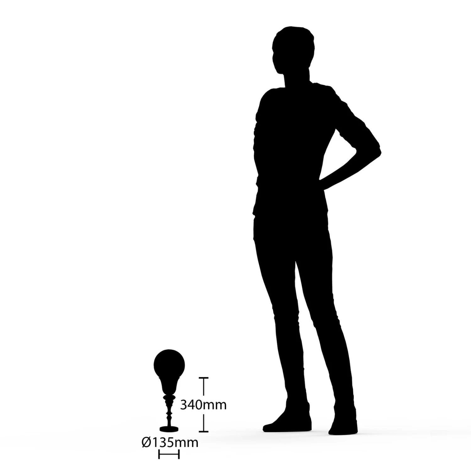 Lucande Gesja Tischleuchte, Schirmlos, Chrom â Bild 7