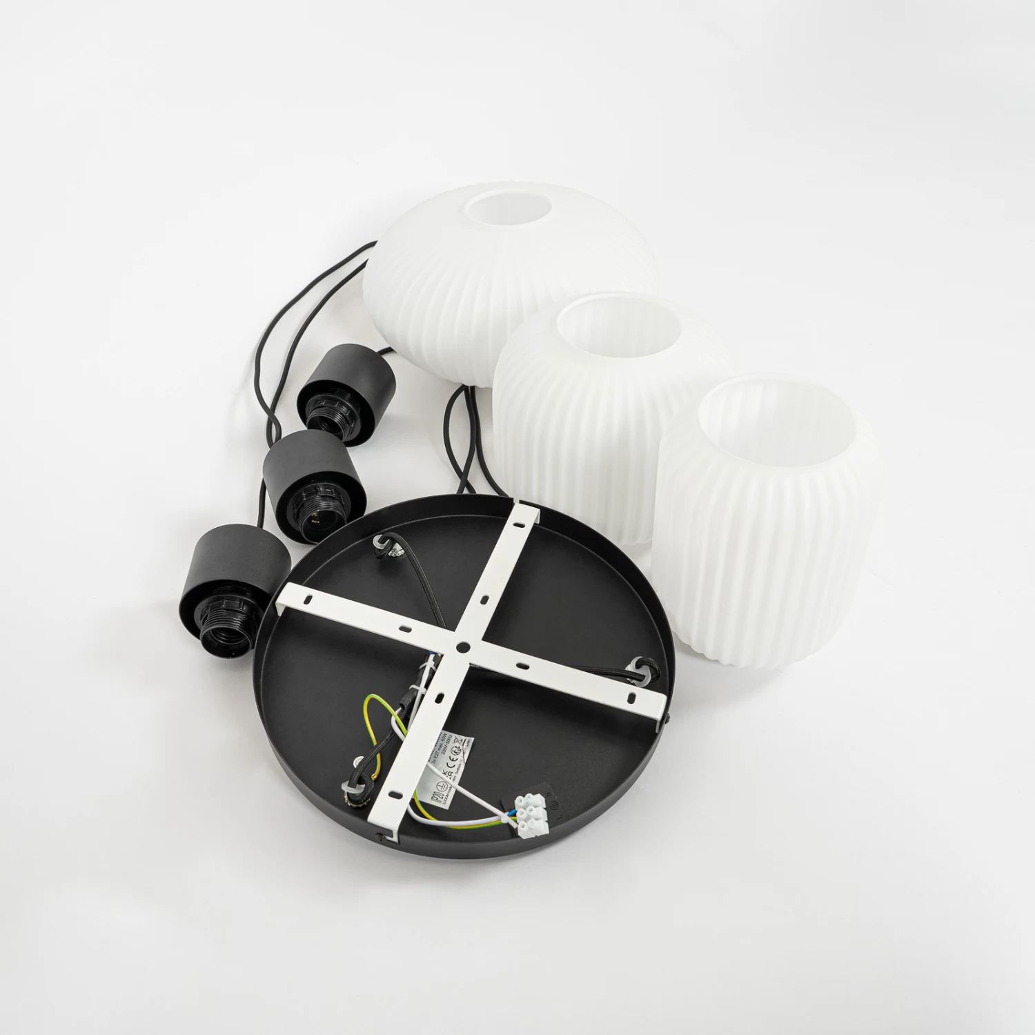 Lucande Lomeris Hängelampe, 3-fl, Rund, Weiß – Bild 4