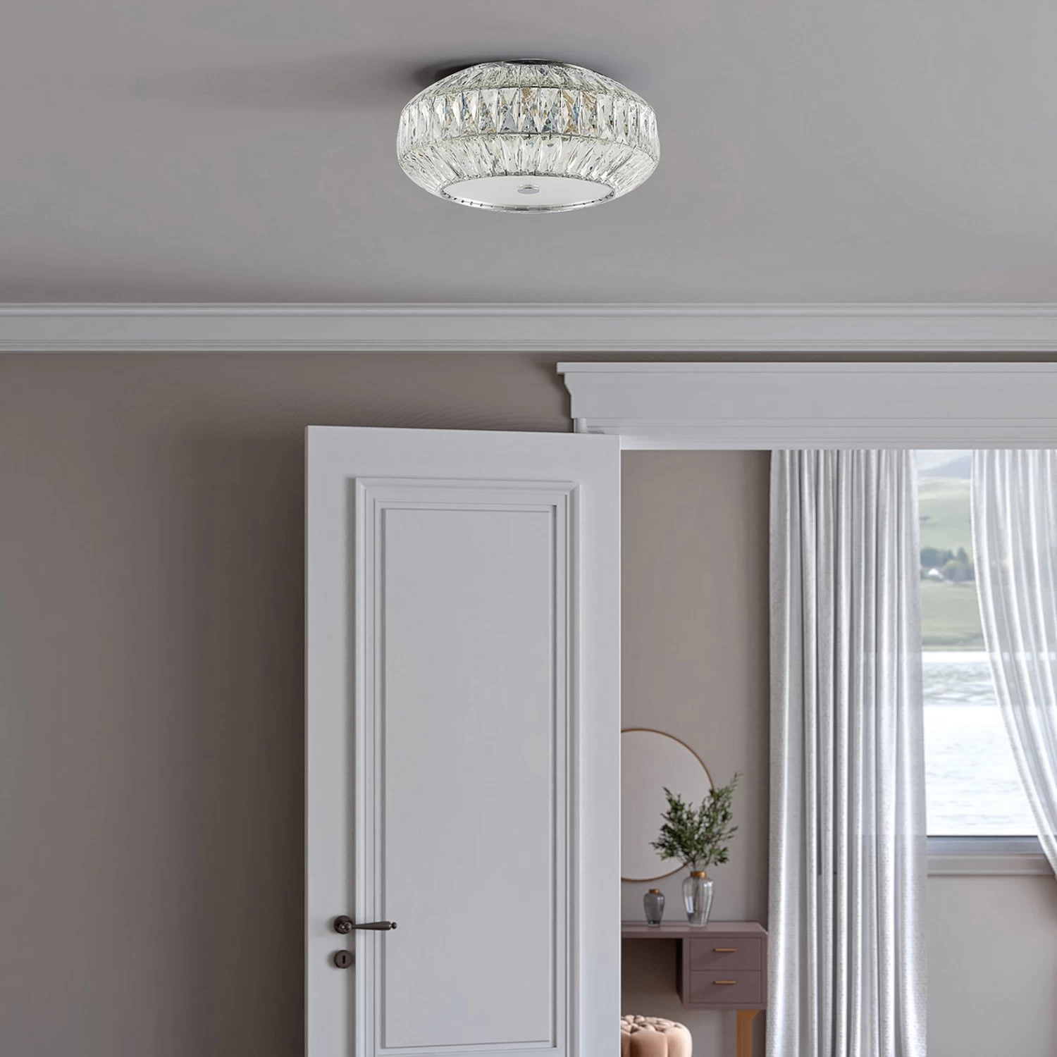 Lucande Onivira Kristall-Deckenleuchte, Rund â Bild 3