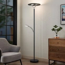 Lucande Journi LED-Stehleuchte, Anthrazit