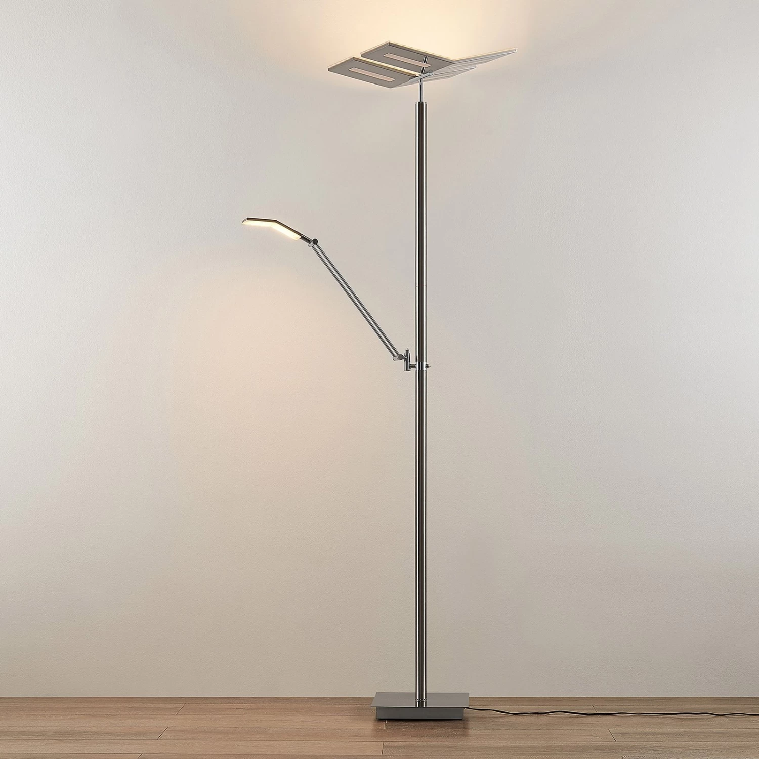 Lucande Hadlee LED-Stehleuchte, Nickel â Bild 5