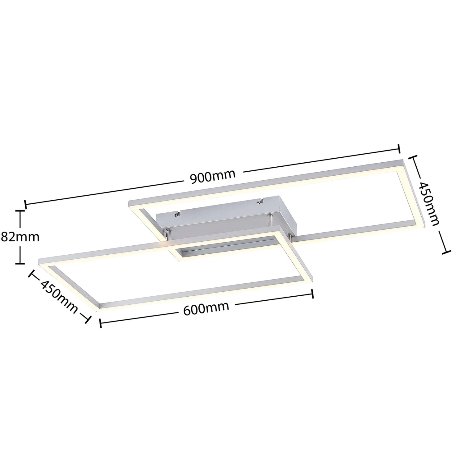 Lucande Muir LED-Deckenlampe, Rechteckig, CCT – Bild 7