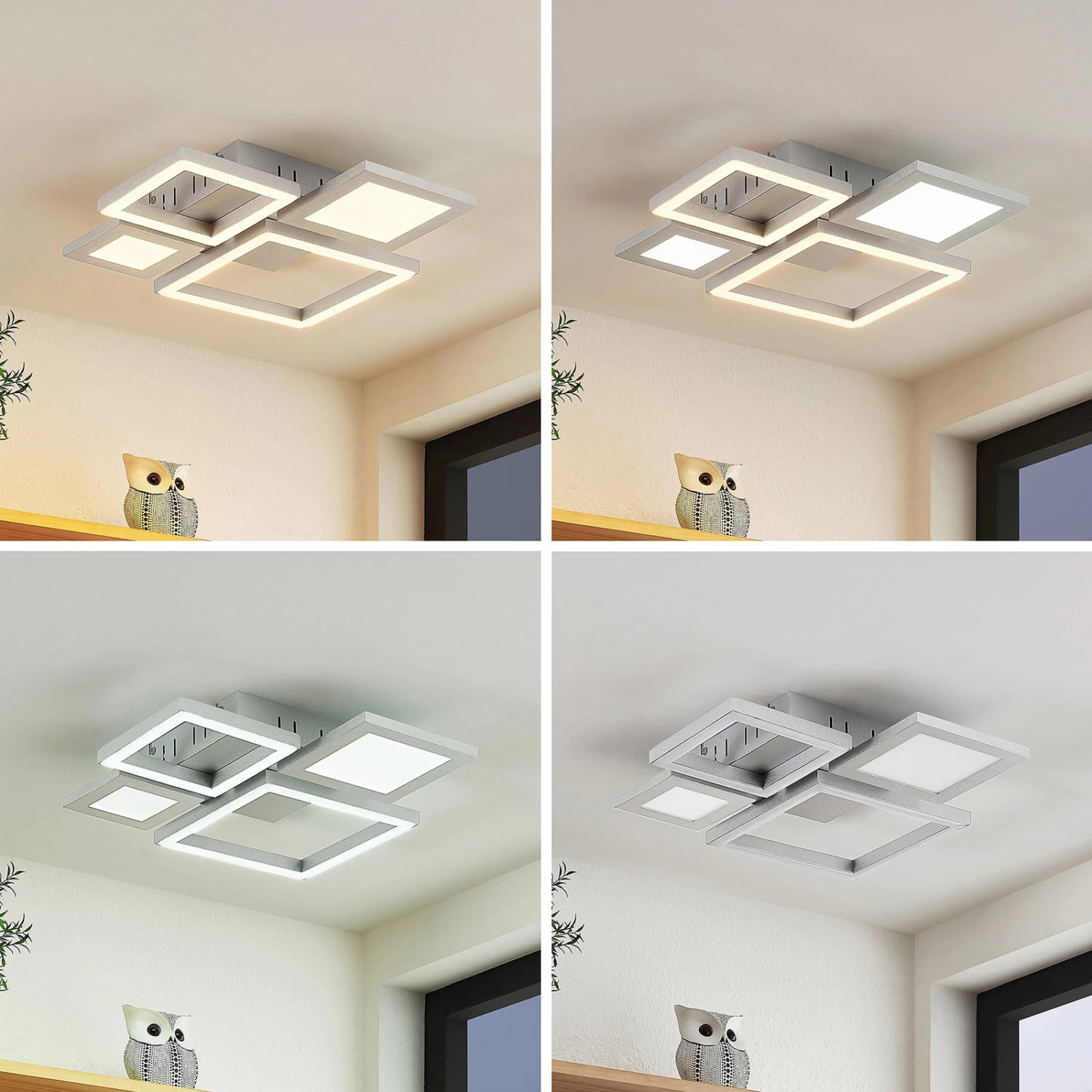 Lucande Narumi LED-Deckenlampe CCT, 38 Cm, Weiß – Bild 4