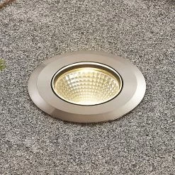 Lucande LED-Edelstahl-Bodeneinbauleuchte Sulea IP67 Rund