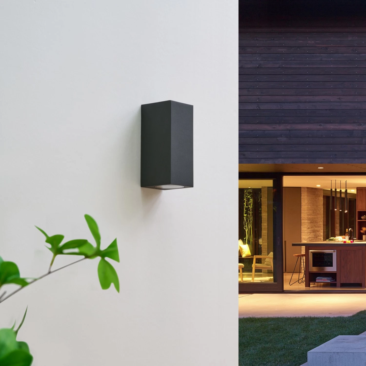 Lucande AuĂenwandstrahler Lavina, Dunkelgrau, GU10, 2-fl. â Bild 2