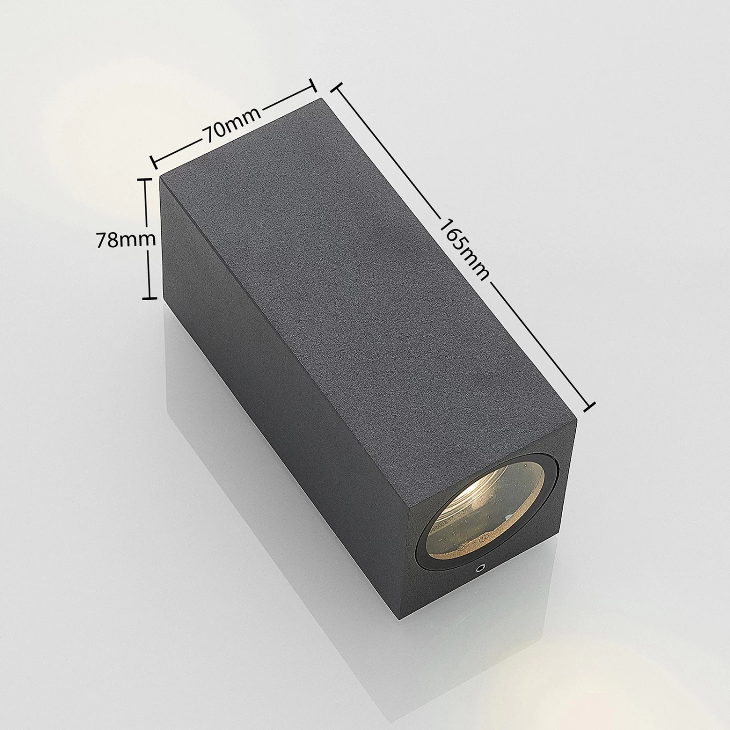 Lucande AuĂenwandstrahler Lavina, Dunkelgrau, GU10, 2-fl. â Bild 6