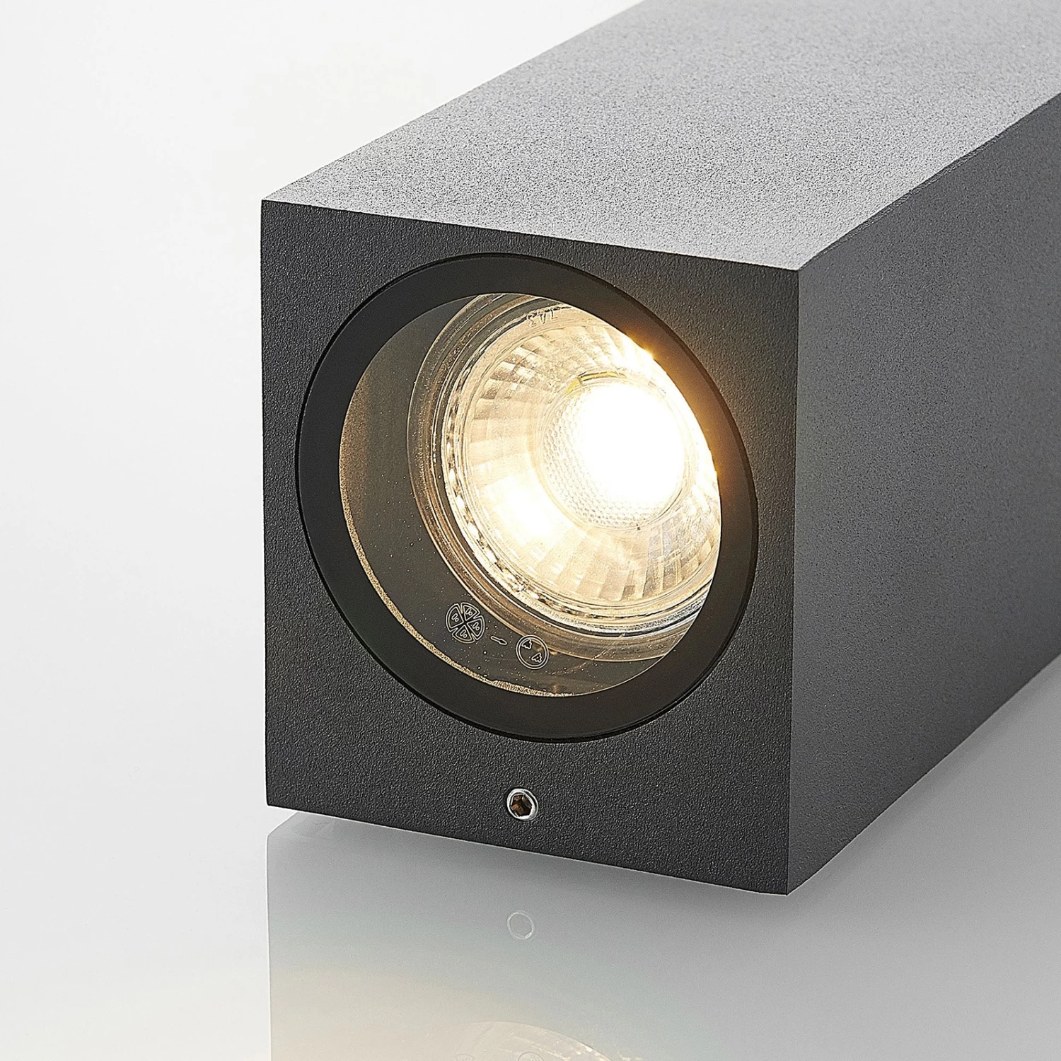Lucande AuĂenwandstrahler Lavina, Dunkelgrau, GU10, 2-fl. â Bild 7