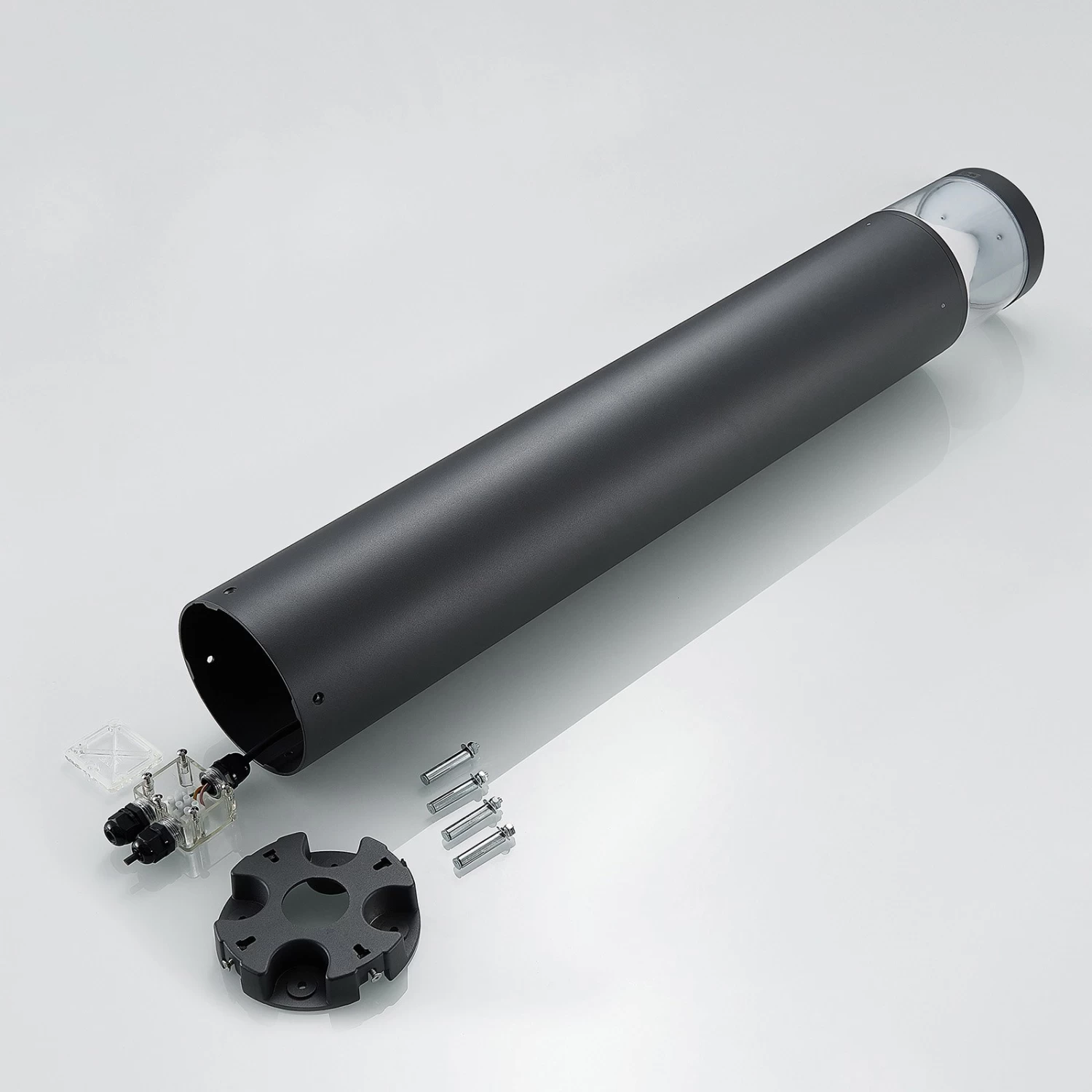 Lucande LED-Pollerleuchte Darja Aus Dunkelgrauem Alu 100cm – Bild 9