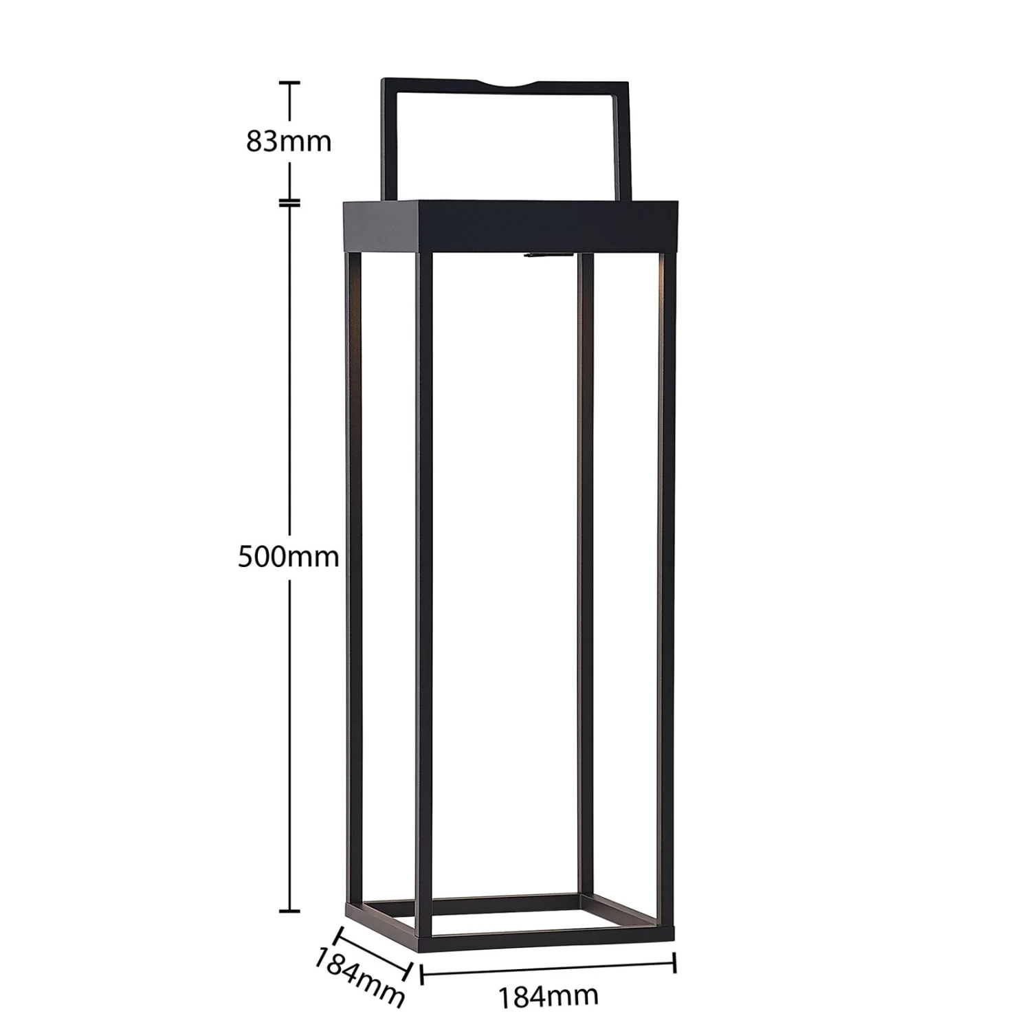 Lucande Lynzy LED-Solarleuchte, Schwarz, 58,3 Cm â Bild 7