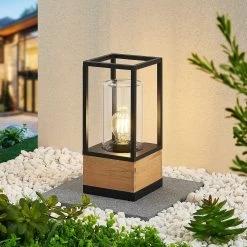 Lucande Enjan Außendeckenleuchte Aus Teakholz