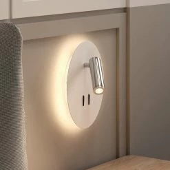 Lucande Kimo LED-Wandleuchte Oval Weiß